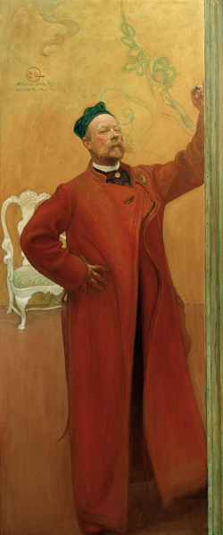 In Front of the Mirror: Self Portrait de Carl Larsson