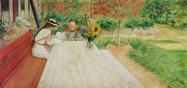 La primera lección de Carl Larsson