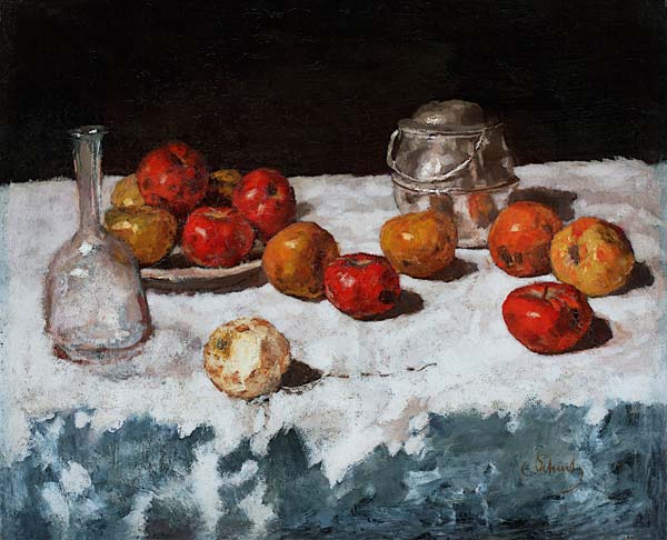Stillleben mit Äpfeln de Carl Schuch