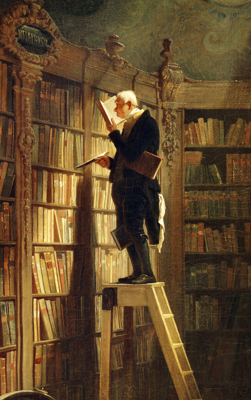 The bookworm (detail) de Carl Spitzweg