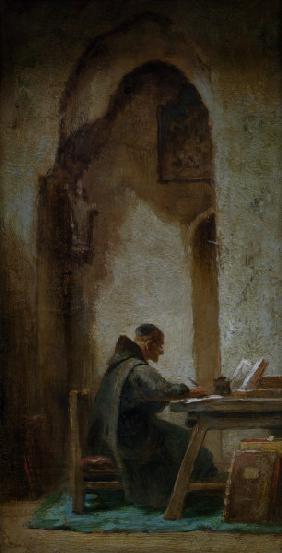 C.Spitzweg, Studierender Mönch