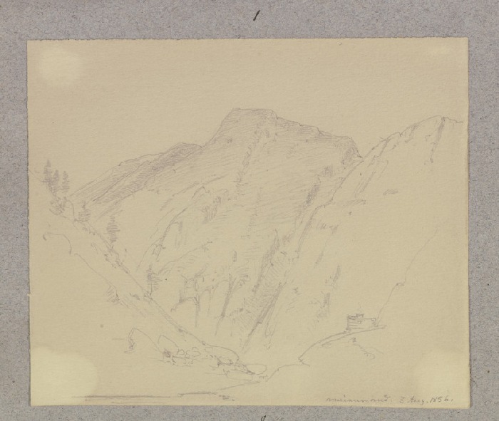 Gebirgswand in den Alpen de Carl Theodor Reiffenstein