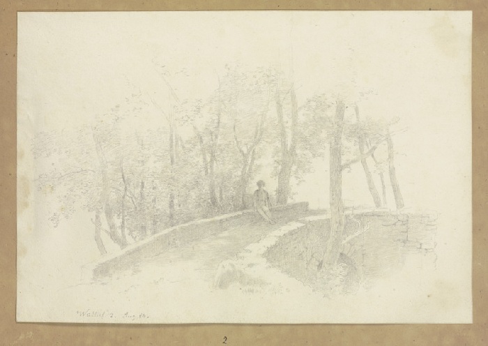 Stone bridge in Walluf de Carl Theodor Reiffenstein