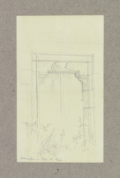 Tür mit zwei Wappen im Sturz, in Wimpfen de Carl Theodor Reiffenstein