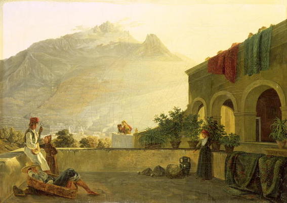 The Sentry on Ischia, 1829 (oil on canvas) de Carl Wilhelm Götzloff