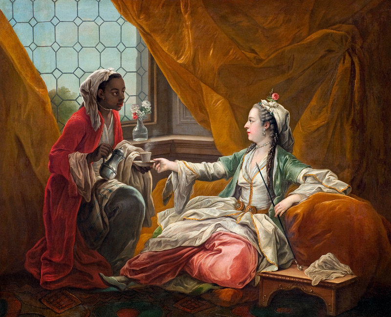 Sultana being offered coffee by a servant de Carle van Loo
