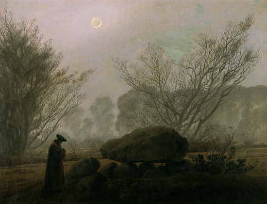 Paseo al anochecer de Caspar David Friedrich