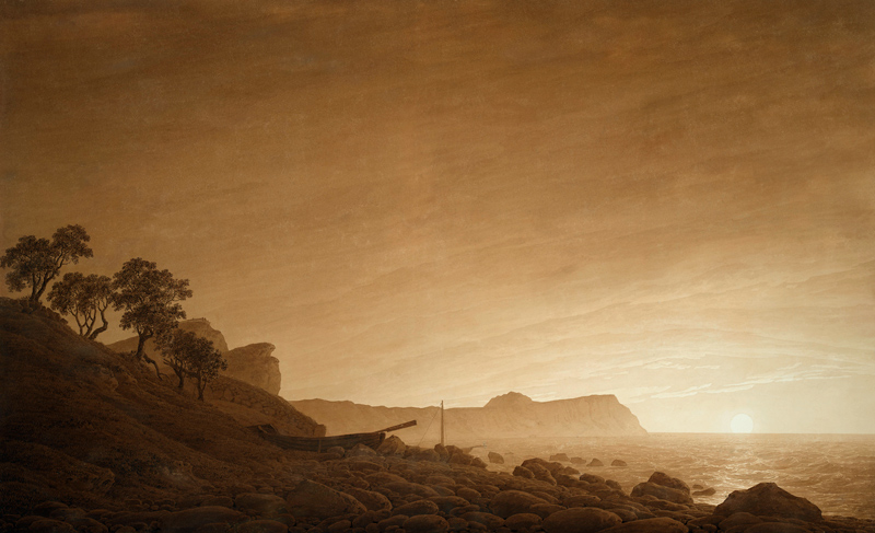 Arkona bajo la luna de Caspar David Friedrich