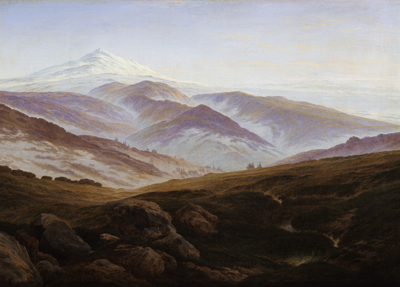 Recuerdo de las montañas Sudeten de Caspar David Friedrich