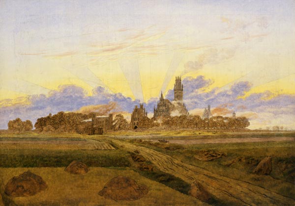 Sunrise Neubrandenburg de Caspar David Friedrich