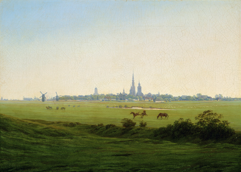 Praderas de Greifswald de Caspar David Friedrich