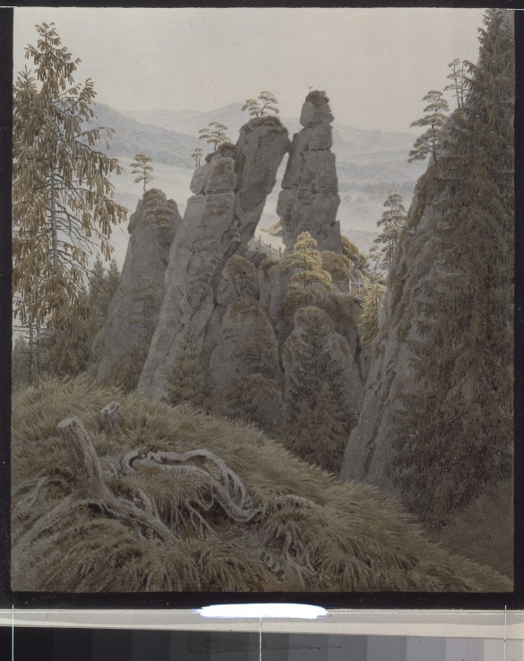 The Rock Gates in Neurathen de Caspar David Friedrich