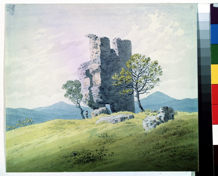 The Castle in Teplitz de Caspar David Friedrich