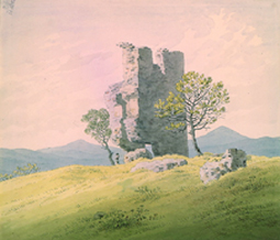 Ruinas del castillo Teplitz. de Caspar David Friedrich