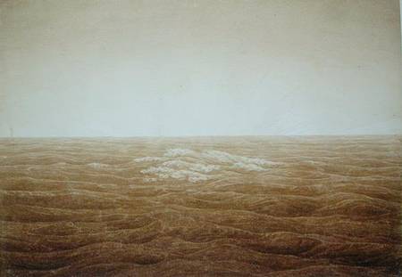 Amanecer en el mar de Caspar David Friedrich