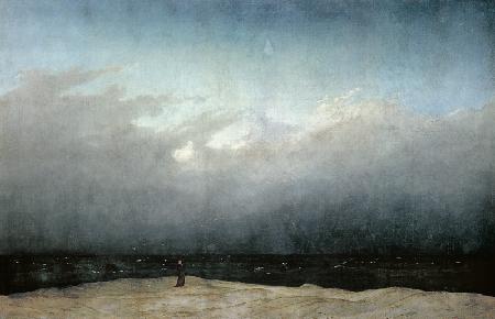 Monje al borde del mar (antes de ser restaurado) - Caspar David Friedrich
