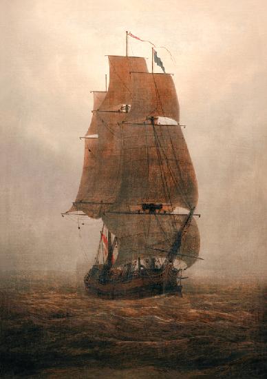 Velero en la neblina