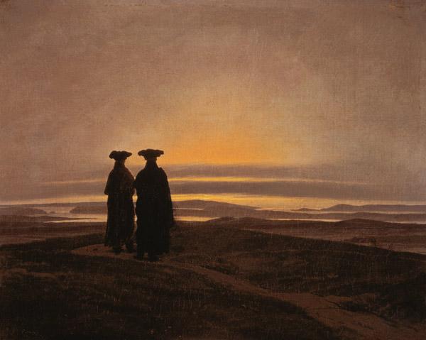 Hermanos contemplando el amanecer