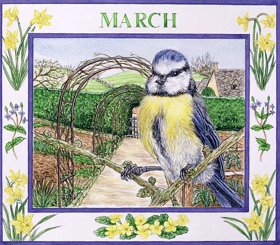 March (w/c on paper)  de Catherine  Bradbury