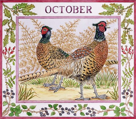 October (w/c on paper)  de Catherine  Bradbury