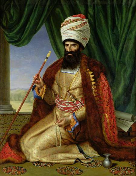 Portrait of Asker-Khan, Ambassador of Persia, in Paris in 1808 de Cesarine Davin