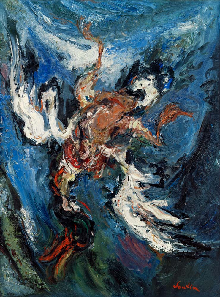 Duck on blue background de Chaim Soutine