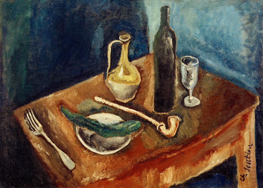 Still life with pipe de Chaim Soutine