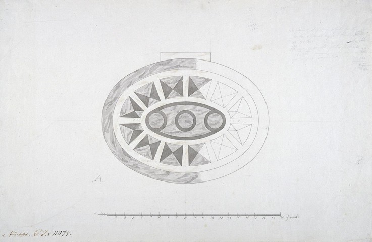 The Agate Pavilion at Tsarskoye Selo. Design of Oval Parquet de Charles Cameron