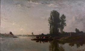 C.F.Daubigny, The ferry at Bonnières