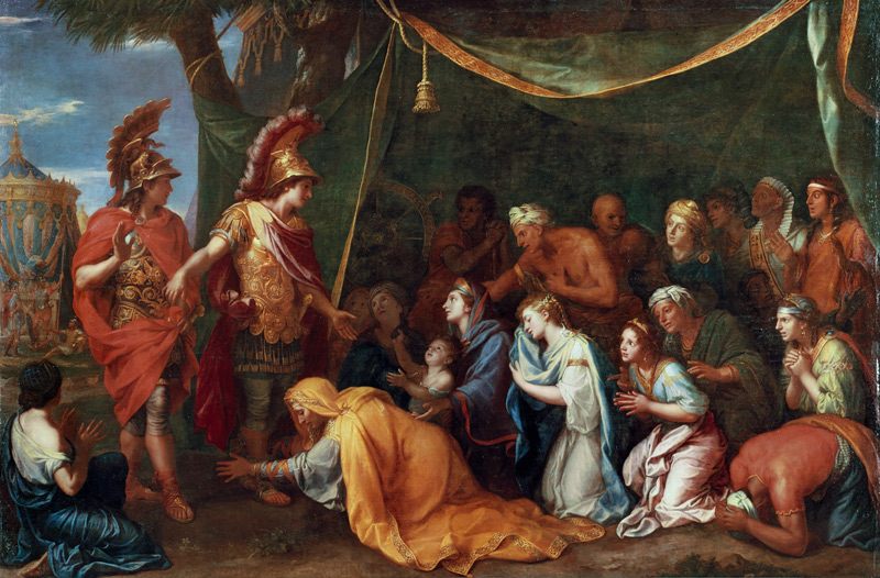 Die Königinnen von Persien zu Füßen Alexanders des Großen” od. “Im Zelt des Darius” (Nach der Nieder de Charles Le Brun