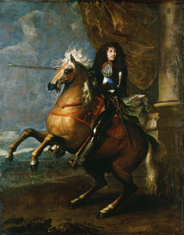 Reiterbildnis König Ludwigs XIV. von Frankreich (Portrait équestre de Louis XIV). de Charles Le Brun