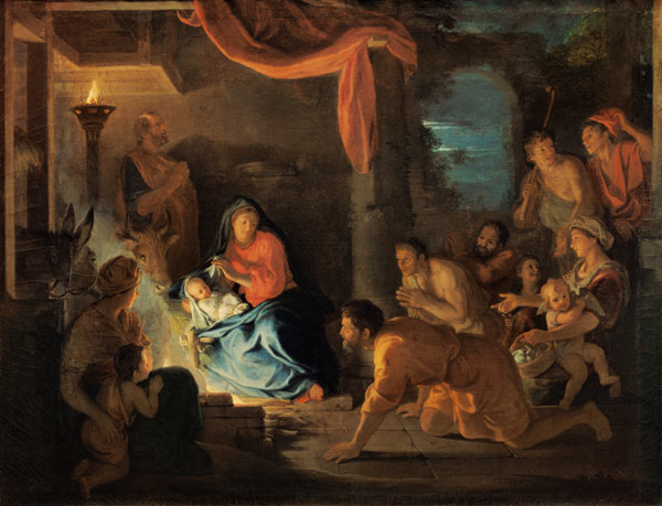 The adoration of the shepherds de Charles Le Brun