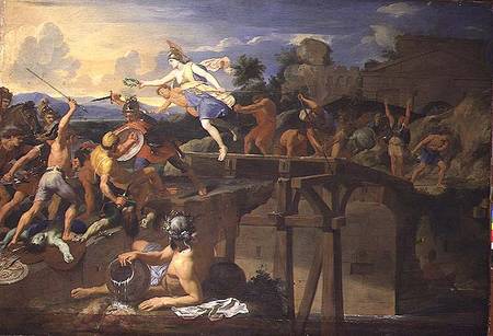 Horatius Cocles Defending the Bridge de Charles Le Brun
