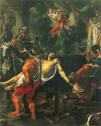 The Martyrdom of St. John Evangelist at the Porta Latina de Charles Le Brun