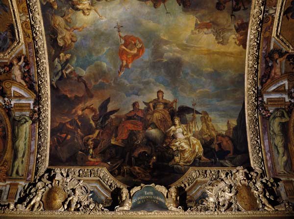 The Prosperous Neighbouring Powers of France, Ceiling Painting from the Galerie des Glaces de Charles Le Brun