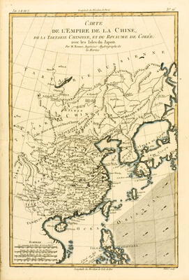 The Chinese Empire, Chinese Tartary and the Kingdom of Korea, with the Islands of Japan, from 'Atlas de Charles Marie Rigobert Bonne