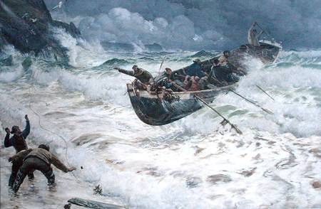 How the Boat Came Home de Charles Napier Hemy