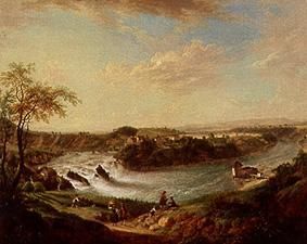 The Rheinfall at Schaffhausen de Christian Georg Schütz d.Ä.