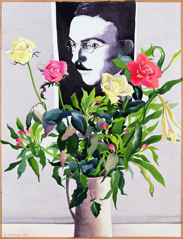 Fernando Pessoa (1888-1935), Roses and Lilies (w/c on paper)  de Christopher  Ryland