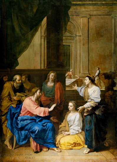 Christ with Martha and Mary de Claude II Saint-Paul