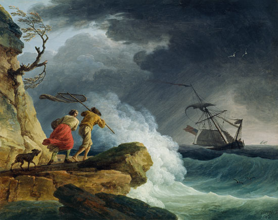 Coastal Scene in a Storm de Claude Joseph Vernet
