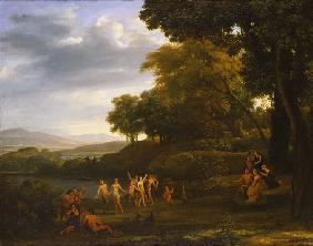 Landscape with Dancing Satyrs and Nymphs