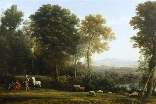 Landscape with Erminia in Discourse with the Old Man and his Sons de Claude Lorrain