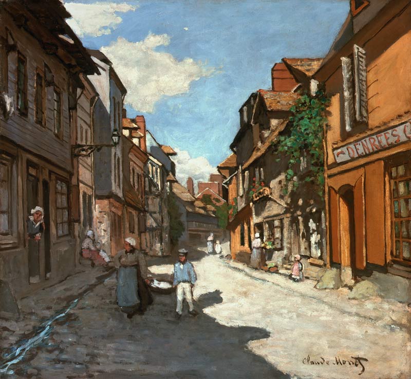 Dorfstrasse in the Normandy (Rue de of La Bavolle, de Claude Monet