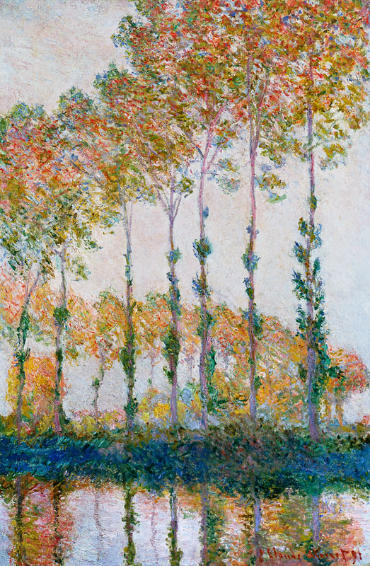 Álamos en las orillas del Epte, otoño de Claude Monet