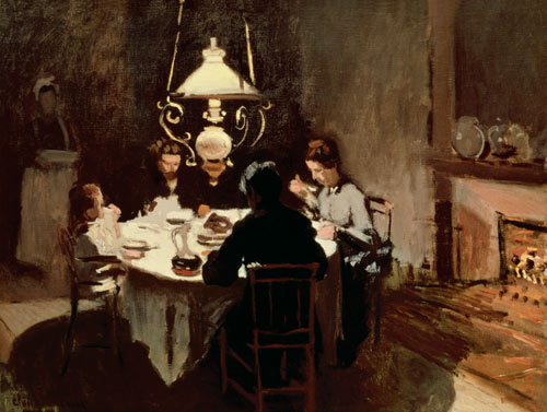 Dinner at Sisleys. de Claude Monet