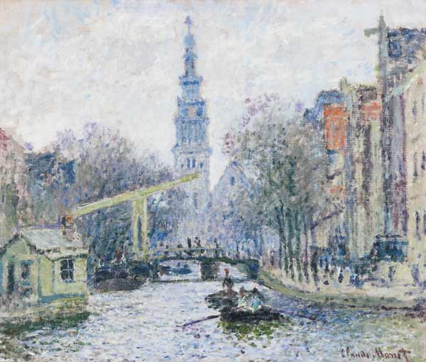 Ansicht von Amsterdam mit Kanal de Claude Monet