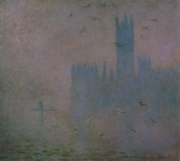 Seagulls over the Houses of Parliament de Claude Monet