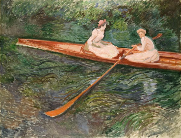 Das rosafarbene Ruderboot (La Barque Rose). de Claude Monet