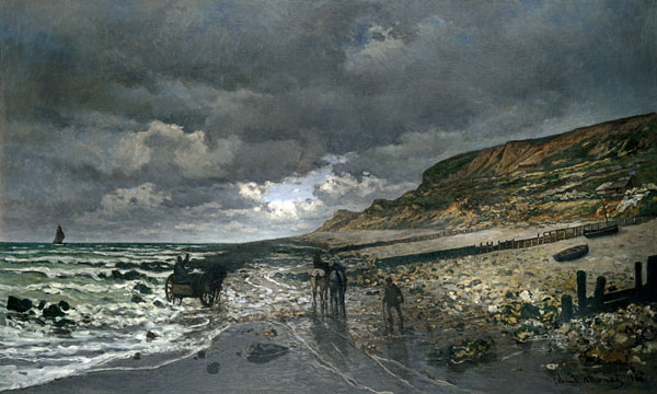 La Pointe de la Hève at Low Tide de Claude Monet